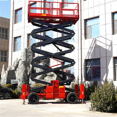 Platforma podnośnika nożycowego do trudnych warunków terenowych